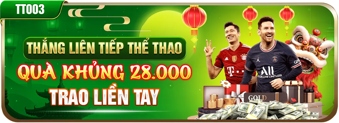 Banner khuyến mãi thể thao độc quyền tại KM1888B