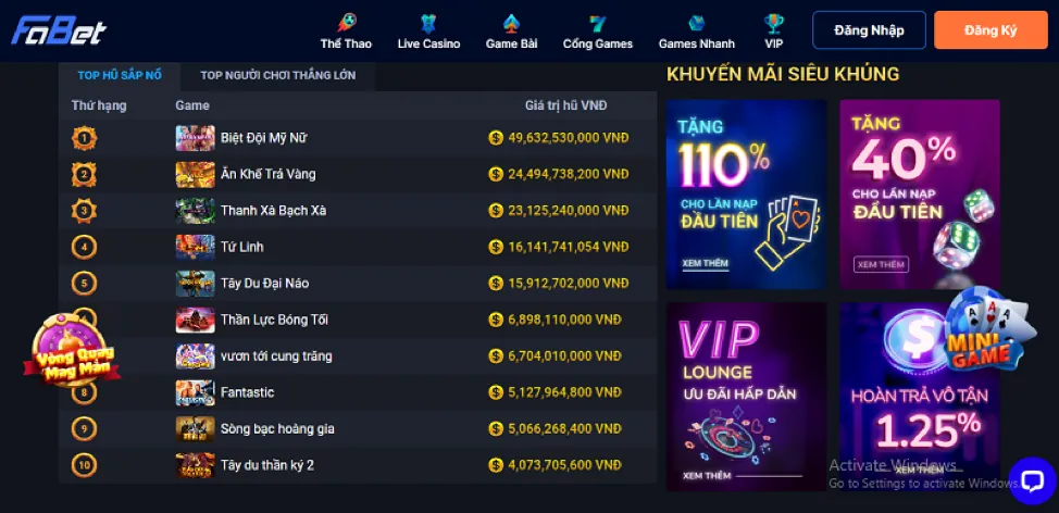 Thưởng nạp lại KM1888B